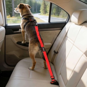 Correa de Sujeción Elástica Resistente para Mascotas en el Auto, Cinta de Nailon Resistente al Desgaste para Perros, Anti-Impulsiones, Viaje Seguro - Product Image 1