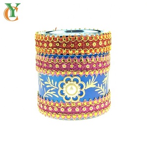 Frasco de Vidro Redondo de 750ml com Tampa R25OZ Tampa Colorida Azul Roxa Recipiente de Armazenamento de Alimentos Hermético para Doces Especiarias Açúcar na Cozinha - Product Image 2