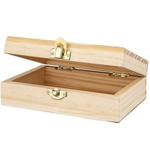 Cajas <span class=keywords><strong>de</strong></span> regalo <span class=keywords><strong>de</strong></span> joyería <span class=keywords><strong>de</strong></span> madera rectangulares <span class=keywords><strong>pequeñas</strong></span> hechas a mano <span class=keywords><strong>de</strong></span> madera maciza con tapa con <span class=keywords><strong>bisagras</strong></span> para manualidades - Product Image 2