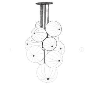 Lustre rond de style chinois moderne de Shanghai, forme melon d'hiver, satin blanc, LED E27, pour hôtel, restaurant, hall d'entrée - Product Image 3