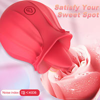 Vibrador de Lengua Rosa para Mujeres, Estimulador de Punto G y Pezones, Vibrador Clitoral para Mujeres, Juguetes Sexuales para Adultos