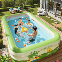 Grande piscine gonflable familiale épaissie, spacieuse, pour adultes, portable, pour jardin extérieur, pour jeux aquatiques