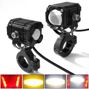 JHS moto <span class=keywords><strong>LED</strong></span> projecteurs phares antibrouillard moteur lampe auxiliaire <span class=keywords><strong>LED</strong></span> <span class=keywords><strong>Mini</strong></span> pas cher 3 couleurs rouge <span class=keywords><strong>clignotant</strong></span> démon yeux projecteur - Product Image 3