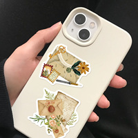 50 pièces rétro vieux temps objets Graffiti autocollants pour cahier bouteille décor lettre papillon autocollant
