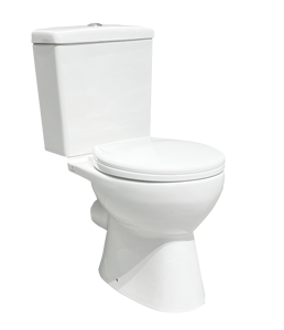 WC à deux pièces compact, standard européen, sanitaire, cuvette à double chasse, montage au sol, siphon en P de 180 mm - Product Image 3