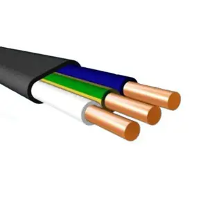 BVVB 3*1.5mm PVC Solid Copper House Wiring Electrical Twin and Earth Flat Cable Insulated for Overhead Application