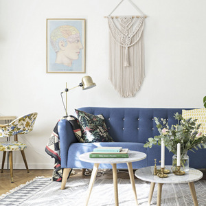 <span class=keywords><strong>Tapiz</strong></span> de Macramé con Forma de Corazón, de Varias Capas, Hecho a Mano con Cuerda de Algodón, Estilo Nórdico, Decoración de Pared para el Hogar, Directo de Fábrica - Product Image 1