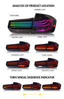 Luz de Freno RGB Estilo M3 M4 CSL para BMW, Compatible con F30 F31, Luz Trasera 2013-2018 320i 330i 335i 330e 340i 328d 328i Xdrive