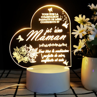 Lampe de table LED Acrylique Lampe LED sans fil Lampes de table Spéléologie Lampe créative Lampe de bureau Veilleuse 3D Kits de table Décoration de chambre