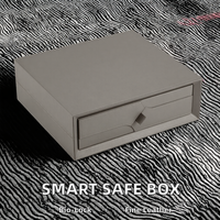 Coffre-fort numérique intelligent JNYNA GALAXY en aluminium durable et éco-responsable pour maison connectée, accès par empreinte digitale et clé, contrôle tactile, ouverture par poussée et traction