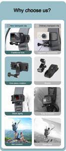 Soporte de abrazadera para cinturón de hombro de cámara 360, correa para mochila, montaje de Clip rápido para GoPro Hero 13 12 DJI Osmo Action 5 Go Pro Insta360 X5 - Product Image 4