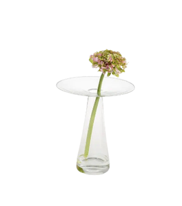 <span class=keywords><strong>Vase</strong></span> personnalisé en <span class=keywords><strong>verre</strong></span> transparent à haute teneur en borosilicate <span class=keywords><strong>soufflé</strong></span> à la main <span class=keywords><strong>Vase</strong></span> moderne à fleur simple de table - Product Image 1
