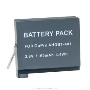 도매 가격 3.8v 1160mAh AHDBT-401 배터리 충전식 Gopro 영웅 4 + 듀얼 충전기/AHDBT 401 액션 카메라