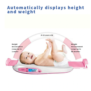 Portable <strong>40kg</strong> <strong>Electronic</strong> Baby <strong>Scale</strong> ABS Plastic Platform <strong>Scale</strong> 5g Accuracy Height Measuring Baby Weighing <strong>Scale</strong> OEM Customized - Product Image 4