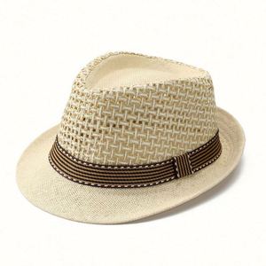 Chapeaux Panama pour Hommes en Gros en Stock – Chapeaux de Plage Respirants et Creux en Paille pour Hommes - Product Image 1