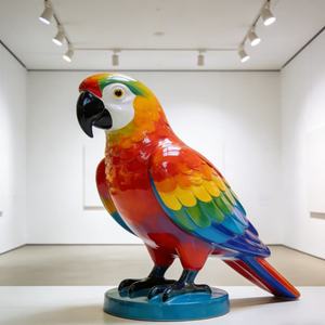 Escultura de Loro de Fibra de Vidrio de Tamaño Real para Exteriores, Moderna, Ecológica, al Mejor <span class=keywords><strong>Precio</strong></span>, Adorno Navideño para Jardín - Product Image 5