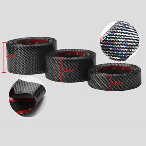 Pegatinas láser brillantes para <span class=keywords><strong>coche</strong></span>, cubierta protectora de umbral de puerta de goma, fibra de carbono 5D, Universal - Product Image 4