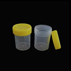 Gobelets d'échantillonnage d'urine et de selles de collecteur de récipient d'échantillon jetable stérile de fournisseur médical en plastique