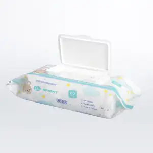 BR Kostenlose Probe Baby Wet Wipes Factory Direct Großhandel Spülbare Tücher für Baby anpassbar