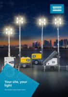 Atlas Copco HiLight BI+4 Hybrid Mobile LED Light Tower 4000 M2 4x150W SMD 8m Tiang Lampu Baterai Diesel Konstruksi Pertambangan