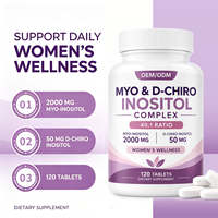 Comprimés de Myo-Inositol et D-Chiro-Inositol 40:1, Complément Alimentaire pour la Santé des Femmes, Fabricant OEM ODM, Fournisseur de Comprimés Personnalisés