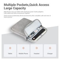 Étui pour tablette en cuir PU 11 13 pouces, étui de transport imperméable avec fermeture éclair et bandoulière pour iPad