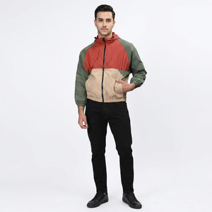 Windbreak Hot Selling Men Autumn Waterproof Windproof Hooded Windbreaker Jacket Stand Vintage Casual Custom LogoColor Breathable - Product Image 1