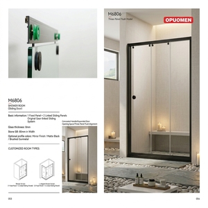 <span class=keywords><strong>Puerta</strong></span> <span class=keywords><strong>Corredera</strong></span> <span class=keywords><strong>de</strong></span> Ducha <span class=keywords><strong>con</strong></span> Marco <span class=keywords><strong>de</strong></span> Aluminio Cepillado y Vidrio Revestido, Diseño Moderno y Elegante, Solución Integrada para <span class=keywords><strong>Baño</strong></span>, Uso en Hoteles - Product Image 1