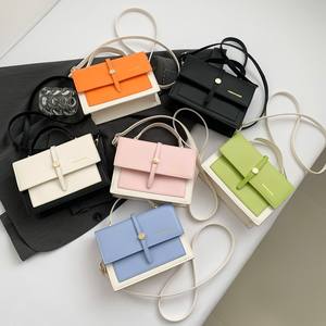 Bolso de Mano Cuadrado Retro de Moda para Mujer, Diseño de Lote Pequeño, Bolso de Hombro, Seis Colores Clásicos - Product Image 3