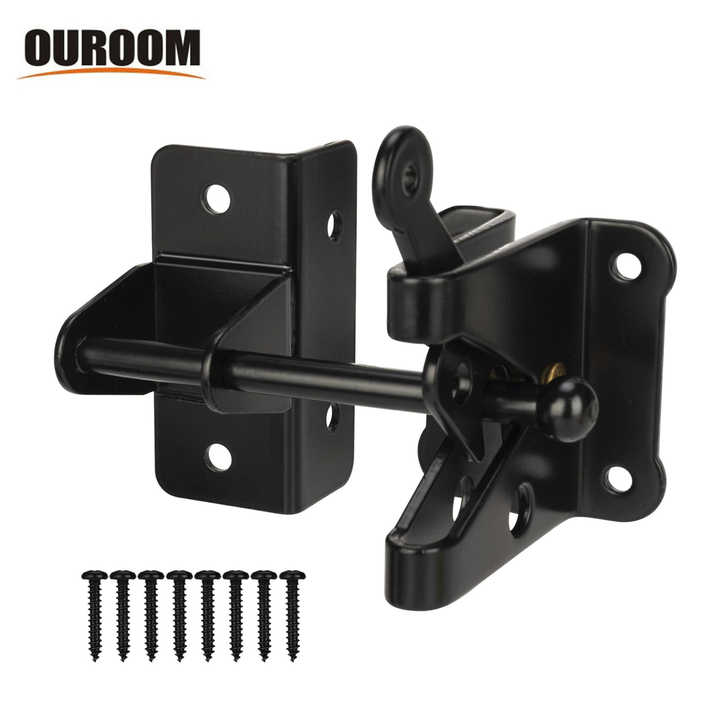 Self Locking Gate Latch for Wooden Fence Heavy Duty Gravity Lever Fence ...
