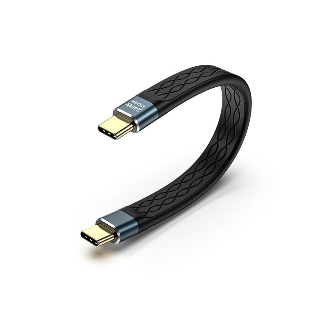 USB4 Dual-Type-C Full-function Data Cable 40Gbps Charging Treasure Short Line PD240W Fast Charge