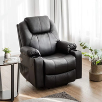 Fauteuil de massage électrique extensible multifonctionnel en cuir pour salon, personnalisable et de luxe – Vente en gros