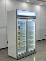Équipement frigorifique commercial, refroidisseur de bière pour bar, réfrigérateur pour boissons, vitrine de présentation de boissons, congélateur vertical en verre