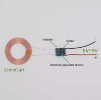 Taidacent 100mm longue portée Mini bricolage module de stylo détectable en métal argent or détecteur de métaux Circuit capteur de détection de métal PCB