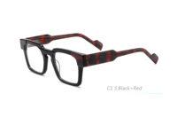 Lunettes carrées à monture épaisse polyvalentes au quotidien, monture simple en acétate, lunettes confortables pour hommes
