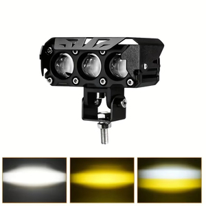 ไฟตัดหมอกเสริมสำหรับรถจักรยานยนต์ ไฟสปอร์ตไลท์ LED 2 ชิ้น 4 เลนส์ สำหรับขับขี่ออฟโรด SUV UTV ATV - Product Image 2