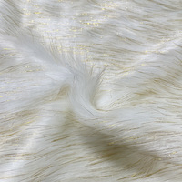 Peluche en fausse fourrure de renard blanche avec accessoires de vêtement en tissu Lurex