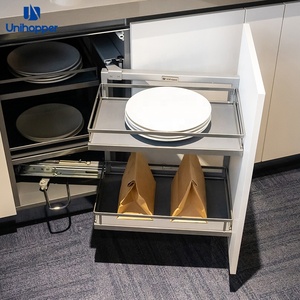 Kitchen Cabinet Pull Out Soft Closing Magic <strong>Corner</strong> Movable Wood Panel Storage <strong>Basket</strong> - Product Image 3