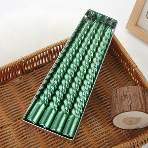 4pcs/box Handmade Paraffin Wax Spiral Stick <b>Taper</b> Aroma <b>Candle</b> Pearlescent White for Wedding - Product Image 5