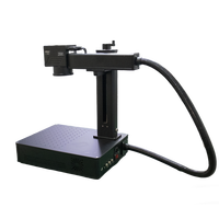 Mini Máquina de Marcado Láser de Fibra Raycus de Escritorio, Negra, Refrigerada por Aire, Alta Precisión, EZCAD CNC, Grabado en Metal, Nueva, Compatible con DXF, LAS, PLT