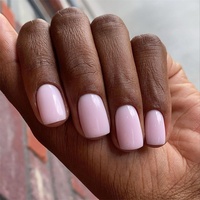 Faux ongles courts en acrylique à pois naturels, les meilleurs à coller pour les enfants de 9 ans