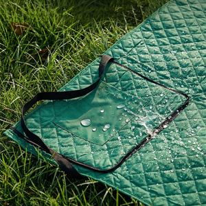 2-In-1 Waterproof <b>Foldable</b> Tote Mat Sand Free Large Picnic Blanket Compact Travel <b>Beach</b> Gear With Carry Handle - Product Image 3