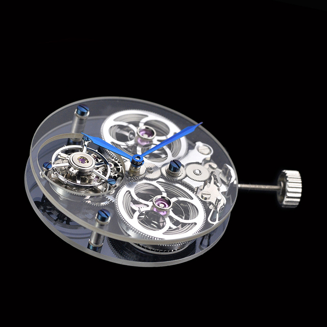Customized Luxury Flying Tourbillon Movement Minimalist Power Reserve Automatic Watch Mechanism Sapphire Movement Factory OEM