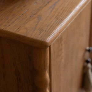 French Retro Solid Wood <b>Sideboard</b> Vintage Style Storage Cabinet For Living Room Entryway - Product Image 4