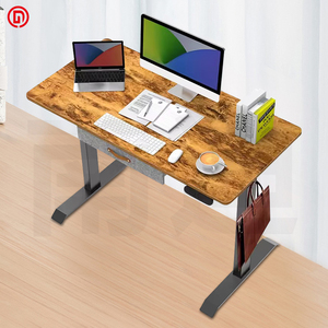 Bureau assis-debout électrique réglable en hauteur à moteur unique mural pour le bureau à domicile et le mobilier commercial - Product Image 4