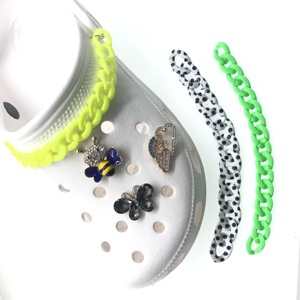 Zapatilla decorativa de diseñador, sandalia, adorno para zapatos de jardín con cadenas de cristal ostentosas, accesorios acrílicos de diamante, abalorio para zapatos con hebilla - Product Image 6