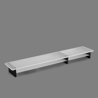 Bureau debout réglable en hauteur SAMDI au design minimaliste moderne, avec fixations installables, en acrylique sablé, réglable de 720 à 1170 mm