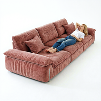Vente directe usine – Canapé une place en chenille style vintage crème, couleur kaki doux, réglable, pour salon