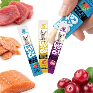 ODM Vente en gros 16g Aliment humide biologique au saumon Riche en protéines Sain et nutritif Bâtonnets de nourriture <span class=keywords><strong>pour</strong></span> chats Snacks Bandes de nourriture <span class=keywords><strong>pour</strong></span> chats - Product Image 1