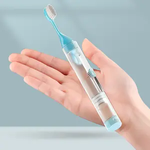 2 In 1 Toothbrush Toothpaste Portable Travel Travel Toothbrush Foldable Reusable Toothbrush With Replace Head